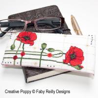 <b>Poppy Glasses case</b><br>cross stitch pattern<br>by <b>Faby Reilly Designs</b>