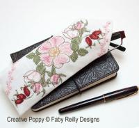 Faby Reilly Designs - Wild Rose Glasses case (cross stitch chart)