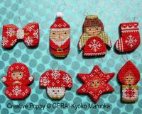 Gera! by Kyoko Maruoka - Mini Christmas Ornaments (cross stitch chart)
