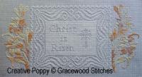 Gracewood Stitches design by Kathy Bungard - Christ is risen  - cross stitch pattern chart