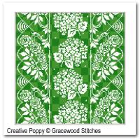 Gracewood Stitches - June - Roses &amp; Hydrangeas (cross stitch chart)