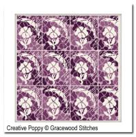Gracewood Stitches - May - It&#039;s raining Violets (cross stitch chart)