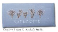 <b>Spring Welcome (Winds blow petals of white)</b><br>cross stitch pattern<br>by <b>K\'s Studio</b>