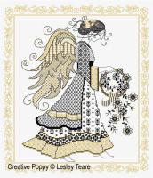 Lesley Teare Designs - Blackwork angel (Blackwork chart)