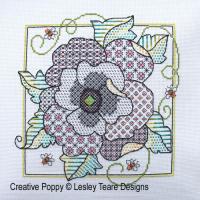 <b>Poppy Blackwork</b><br>Blackwork pattern<br>by <b>Lesley Teare Designs</b>