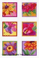 Lesley Teare Designs - Colorful Florals (cross stitch chart)