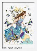 <b>Dawn Fairy</b><br>cross stitch pattern<br>by <b>Lesley Teare Designs</b>