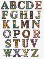 Lesley Teare Designs - Alphabet Illuminated initials (Cross stitch chart)
