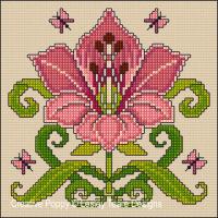 Lesley Teare Designs - Art nouveau Lily (Cross stitch chart)