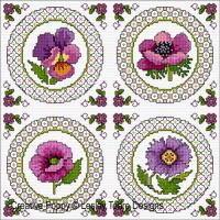 Lesley Teare Designs - Blackwork with Flowers (Blackwork chart)
