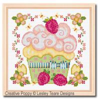 <b>Creamy Cupcake</b><br>cross stitch pattern<br>by <b>Lesley Teare Designs</b>