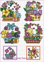 Lesley Teare Designs - Easter Basket motifs (Cross stitch chart)