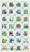 Lesley Teare Designs - Floral Alphabet Sampler (Cross stitch chart)