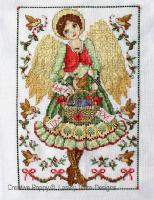 Lesley Teare Designs - Folk Art  Angel (cross stitch chart)