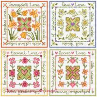 Lesley Teare Designs - Knot Love Garden Cards (Cross stitch chart)