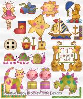 Lesley Teare Designs - Motifs for Tiny toddlers (cross stitch chart)
