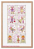 Lesley Teare Designs - Nursery Rhyme (Monday&#039;s Child) (Cross stitch chart)