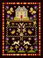 <b>Spring house</b><br>cross stitch pattern<br>by <b>Lesley Teare Designs</b>