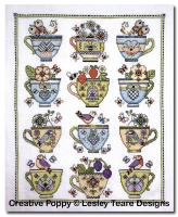 Lesley Teare Designs - Tea Cup Sampler (cross stitch chart)