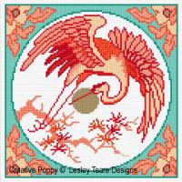 Lesley Teare Designs - Oriental Crane (cross stitch chart)