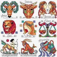 Lesley Teare Designs - Zodiac Signs (cross stitch chart)
