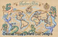 Maria Diaz - Seafarer&#039;s globe  (cross stitch chart)