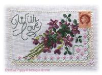 Monique Bonnin - Sweet Violets (With Love) (Cross stitch chart)