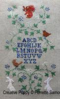 <b>Winter visitor\'s banner</b><br>cross stitch pattern<br>by <b>Perrette Samouiloff</b>