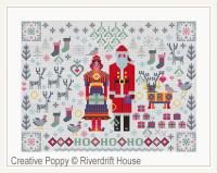 Riverdrift House - Santa &amp; Mrs Claus Folkies (cross stitch chart)
