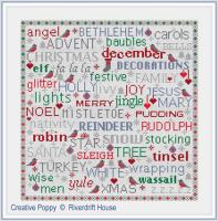 Riverdrift House - Birds&amp;Words - Christmas (cross stitch chart)