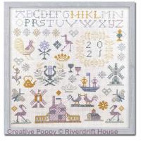 <b>Little Dutch Sampler</b><br>cross stitch pattern<br>by <b>Riverdrift House</b>