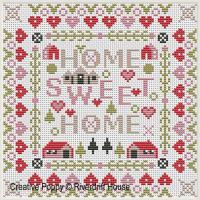 <b>Mini Home Sweet  Home</b><br>cross stitch pattern<br>by <b>Riverdrift House</b>