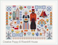 Riverdrift House - Dutch Folkies (cross stitch chart)