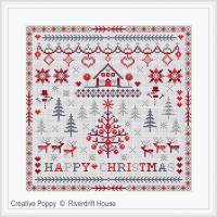 Riverdrift House - Happy Christmas Sampler  (cross stitch chart)
