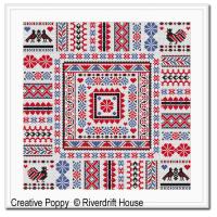 Riverdrift House - Hungarian Square Sampler (cross stitch chart)