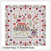 Riverdrift House - Lavender House Sampler (cross stitch chart)