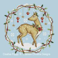 <b>Woodlands Deer</b><br>cross stitch pattern<br>by <b>Shannon Christine Designs</b>