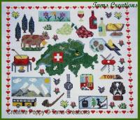 Swiss traditions, cross stitch pattern by Tam&#039;s Creations