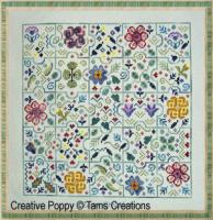 Tam&#039;s Creations - Floral Jigsaw Puzzle Jigsaw Puzzle (cross stitch pattern)