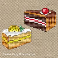 Tapestry Barn - 8 Colourful Cakes (ABC &amp; Numbers included) (cross stitch chart)