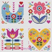 Tapestry Barn - Folk Art Cards (cross stitch chart)