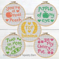 Tapestry Barn - Fruity Hoops - Love Quotes (cross stitch chart)