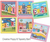 Tapestry Barn - Rainbow Houses (cross stitch chart)