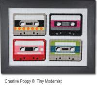 Tiny Modernist - Retro Cassettes (cross stitch chart)