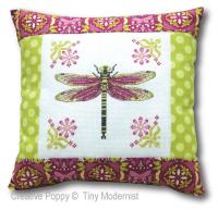 Tiny Modernist - Dragonfly Pillow (cross stitch chart)