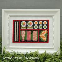 Tiny Modernist - Sushi Bento box (cross stitch chart)