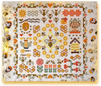 <b>The World of Bees</b><br>cross stitch pattern<br>by <b>Kateryna - Stitchy Princess</b>