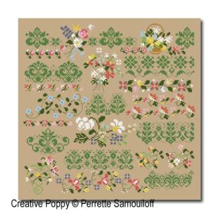 Four Seasons Cats & Flowers Pattern PDF Window Frame Quilt 