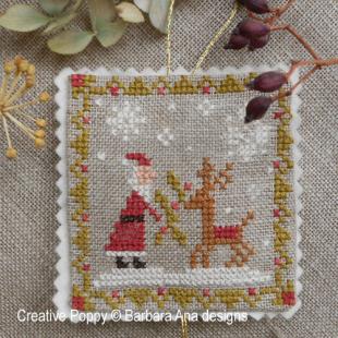 Barbara Ana Designs - Christmas ornament Trio (cross stitch pattern)