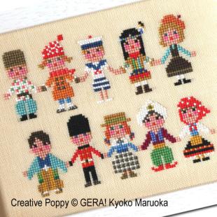 GERA! by Kyoko Maruoka - International Kids II (cross stitch pattern)
